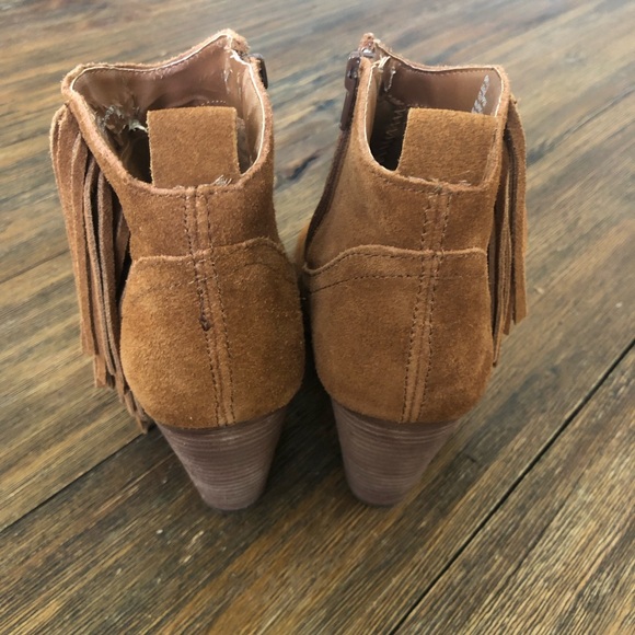 Steve Madden Ohio chestnut suede fringe booties - Picture 4 of 10